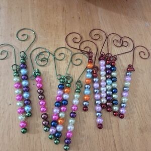 Colorful Beaded Holiday Ornament Set